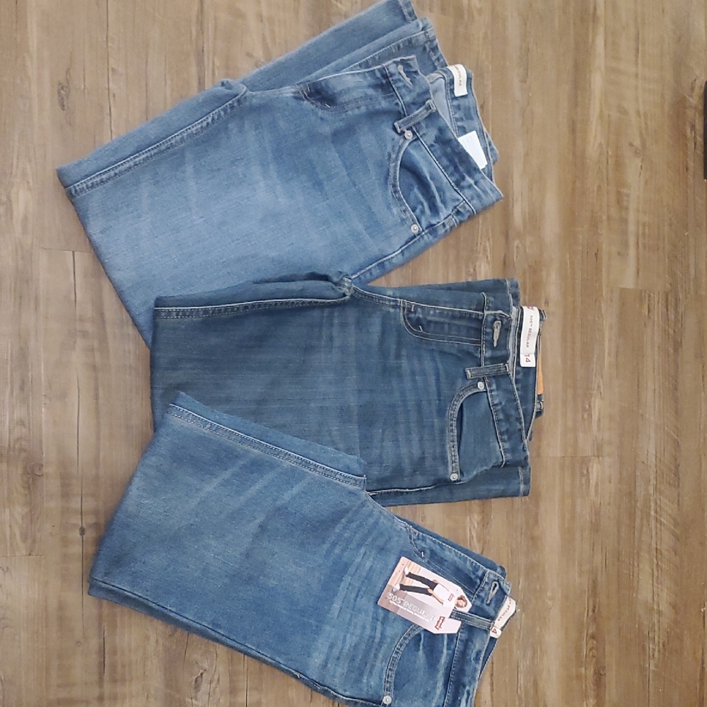 Three Blue Denim Levi's Jeans Bundle